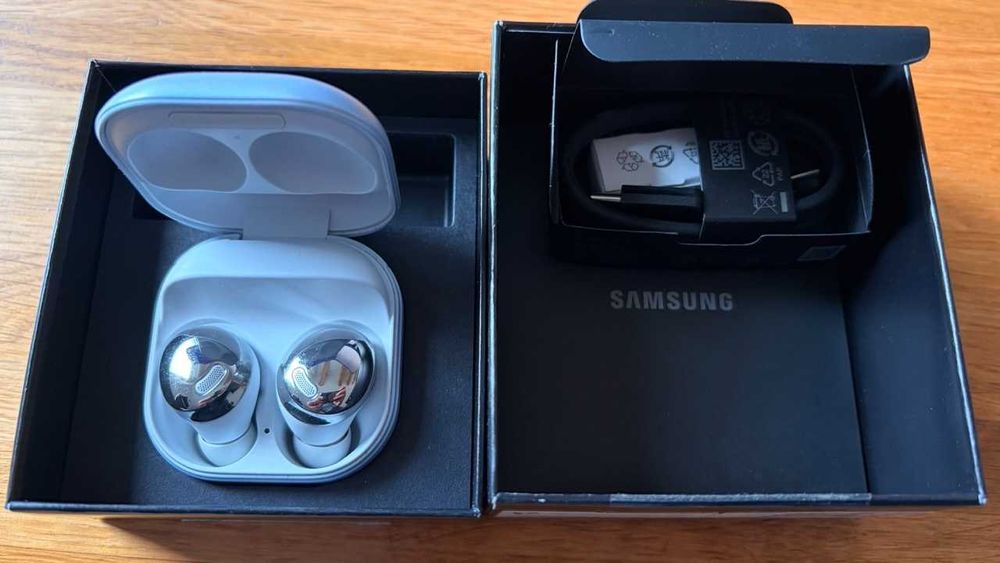 SAMSUNG Galaxy Buds Pro (Silver/Phantom Silver) – Stan Idealny, Kompletny Zestaw!