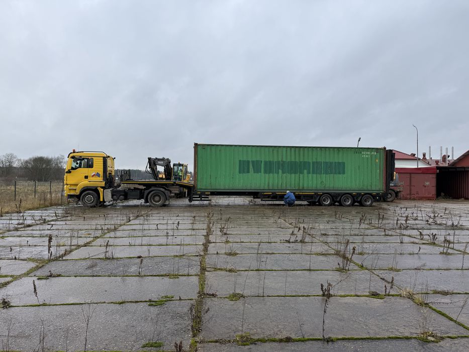 Transport maszyn budowlanych rolniczych  niskopodwozie