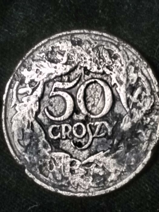 Монета 50 грошей 1923 речь посполитая