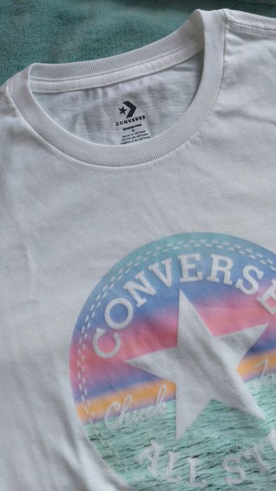 Biały t shirt Converse