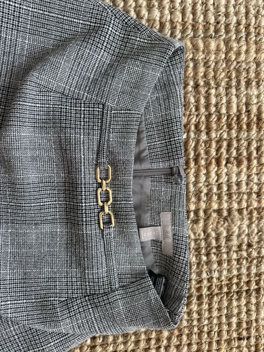 Szara spódnica mini w kratę H&M