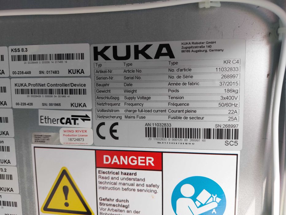 Ramię robotyczne KUKA KR210 R2700 PRIME QUANTEC KRC4 2015r. FANUC ABB