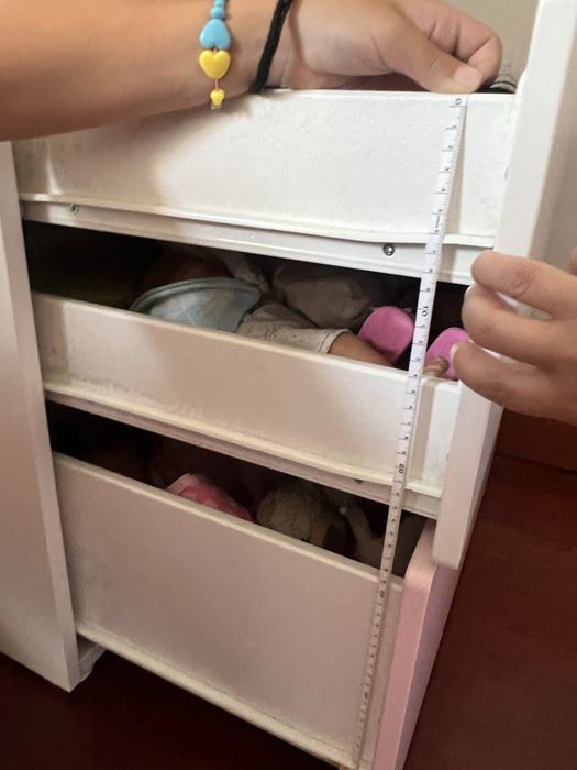 Móvel IKEA SMÅSTAD / PLATSA branco – 3 gavetas – 60x57x123 cm