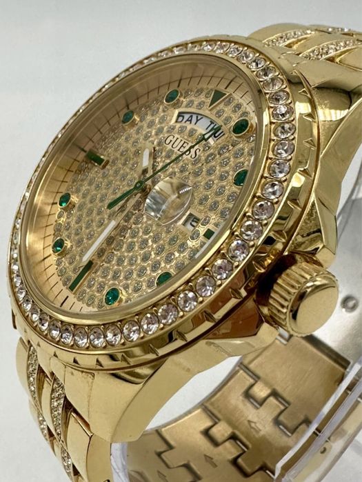 Relógio unissex Guess Comet Gold Tone Day/Date GW0218G2