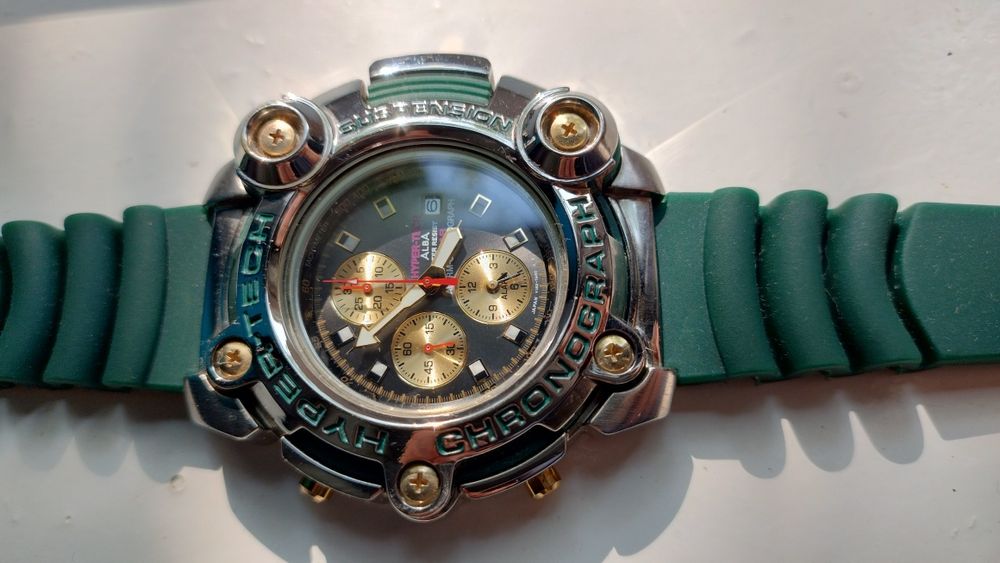 Zegarek Męski Alba Hiper-Tech Y182 7A40 Rzadki Vintage z lat 90-tych