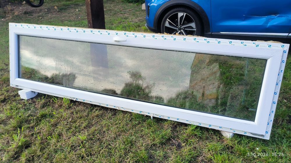 Okno drzwi balkonowe pcv białe 255 x 69