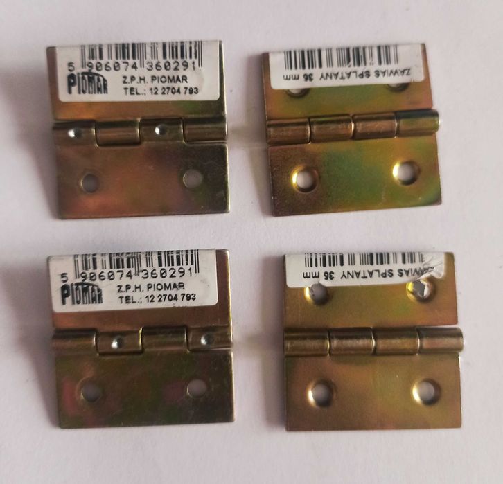 zawias splatany 36 mm do drzwi ocynkowany 4 sztuki
