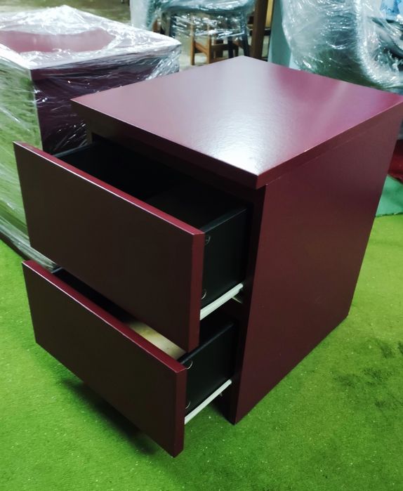 Mesas cabeceira bordô c/2 gavetas