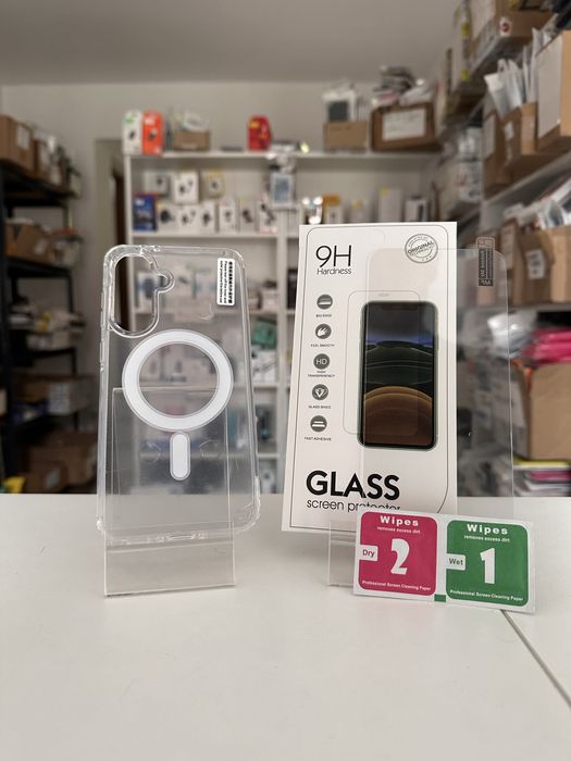 Etui przeźroczyste MagSafe + SZKŁO hartowane do SAMSUNG GALAXY A56