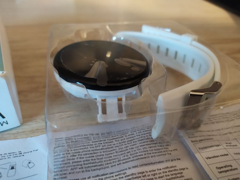 Zegarek smartwatch biały okrągły NOWY