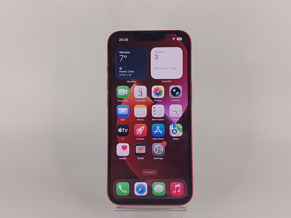 iPhone 13 128 GB, 84%, Czerwony — Jak Nowy Stan