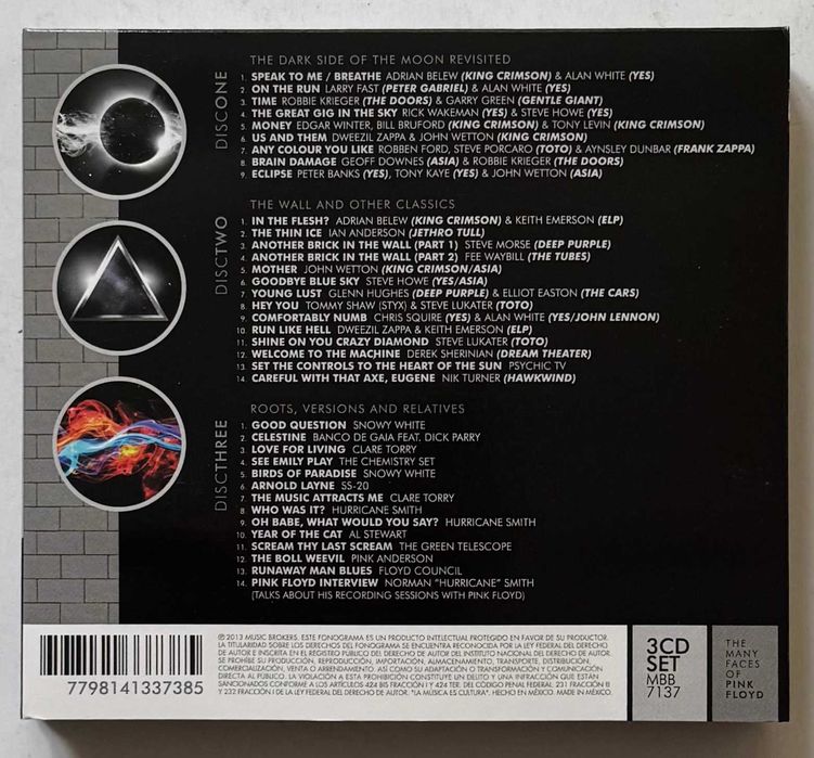 3CD_The Many Faces of PINK FLOYD. Muito estimado, como novo.