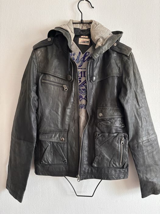 Skórzana kurtka ramoneska leather jacket kurtka wiosenna przejściowa