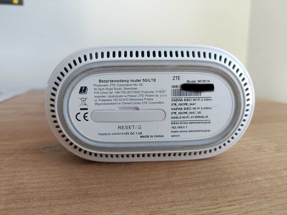 Router ZTE MC801A 5G LTE modem WIFI 6