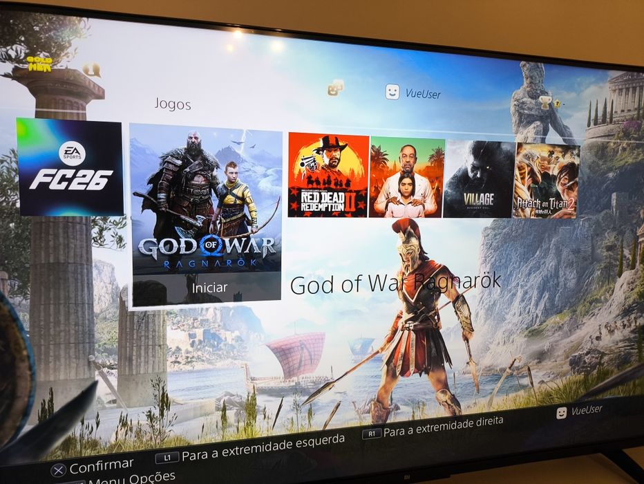 PlayStation 4 Pro 1Tera Desbloqueada FC26, God Of War Ragnarok, Red Dead Redemtion 2, Far Cry 6, Resident Evil Village