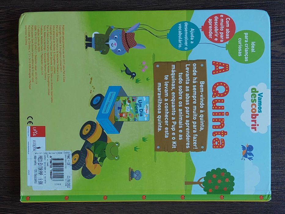 Livro infantil com janelas - A Quinta