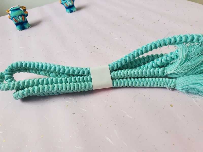 Niebieski pas obijime do kimono obi yukata sznurek japoński pasek