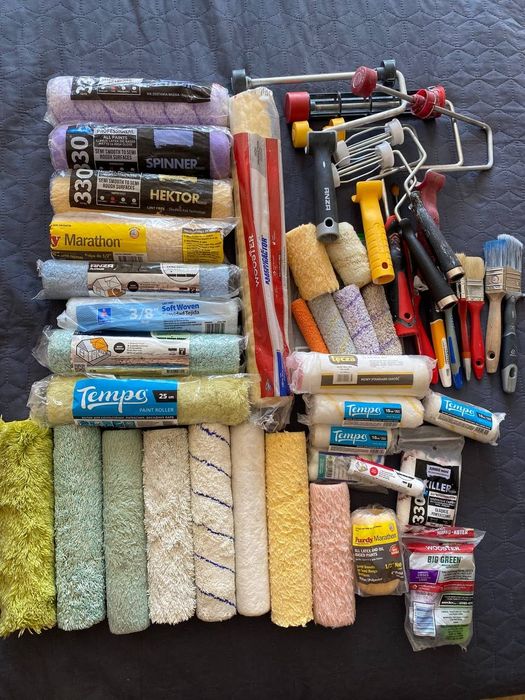 Малярный инструмент: валики, кисти, ручки для валиков