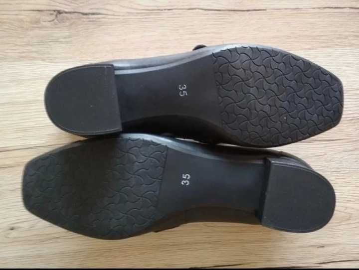 Półbuty czółenka skóra naturalna 35/36 Nowe