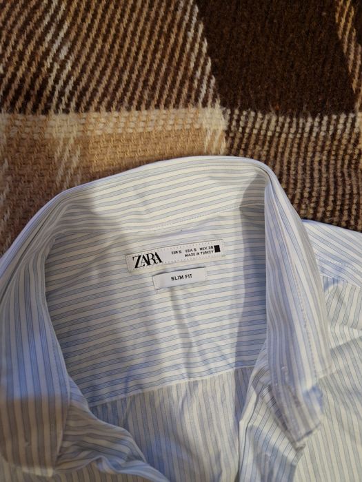 Чоловіча сорочка Zara, slim fit розмір S, 100% бавовна