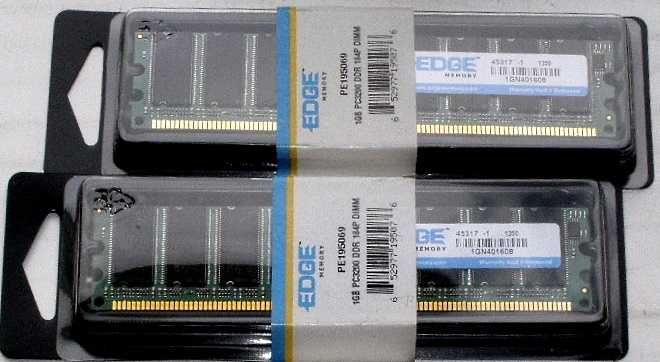 Память 2x1 Гб DDR-400, новая