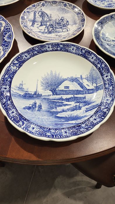 Колекційна велика настінна тарілка 42 см HOLLAND DELFT