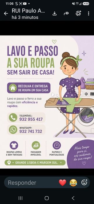 Recolha  de roupa e entrega