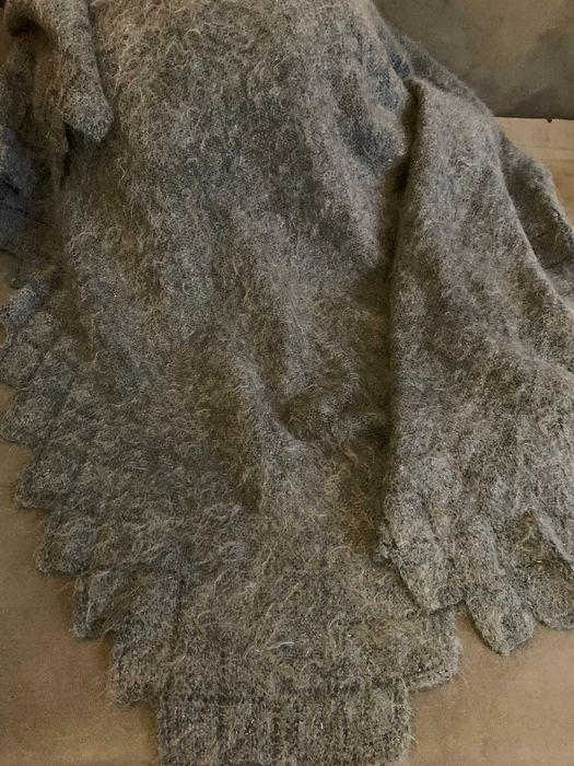 Большой оренбургский платок 115х130см. вес 500 гр