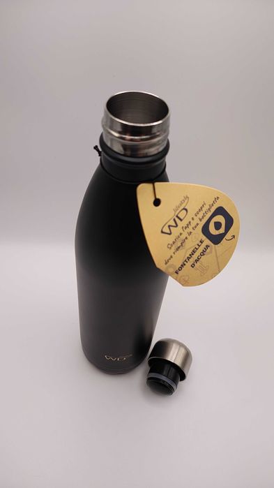 Garrafa Térmica WD 750ml Inox Preta – Outdoor, Camping & Uso Diário