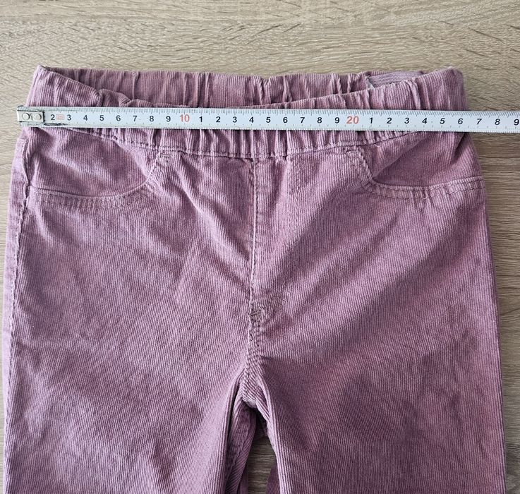 Spodnie sztruksowe dziewczęce dzwony flare h&m 128