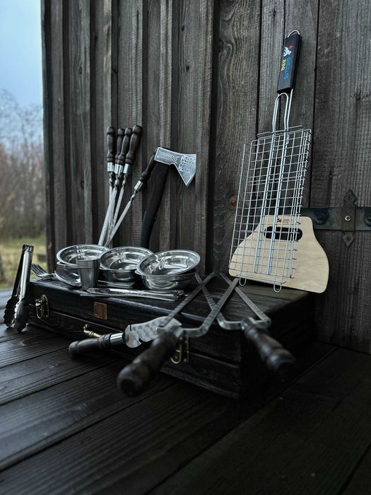 Набір шампурів Зубр 2.0 BS51 Набор для шашлыка на подарок