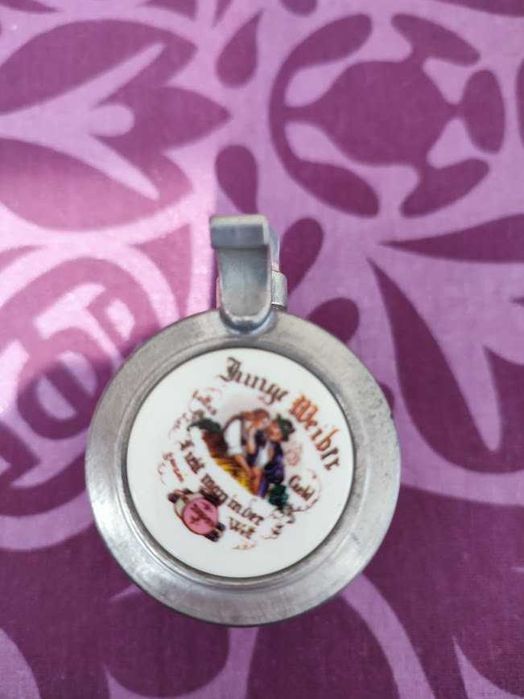 Скляні мінікухлі з цинковою кришкою. Німеччина BMF 40мл