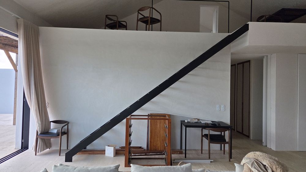 Escada de ferro preta