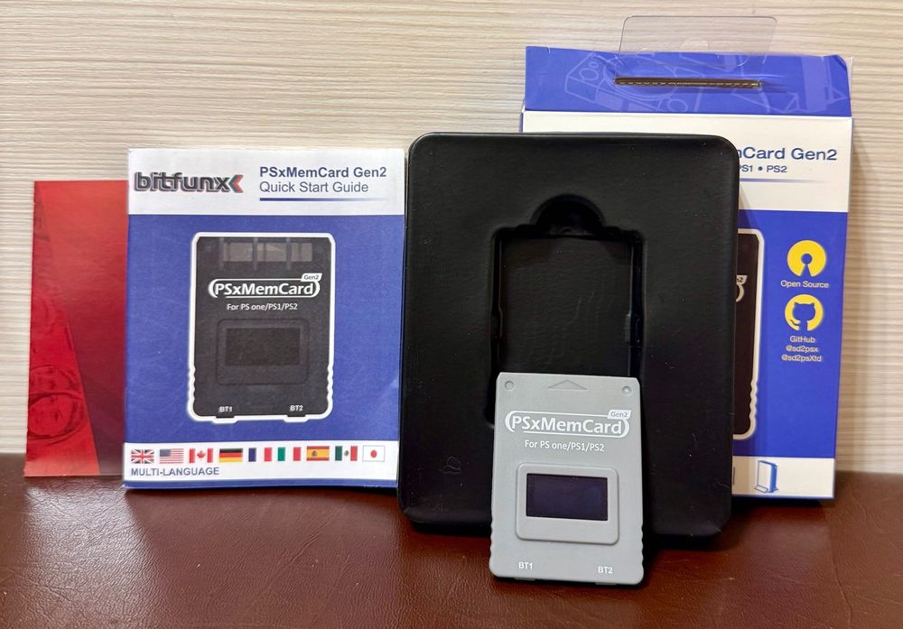 Bitfunx PSxMemCard Gen2 карта памяти для PS1 PS one PS2 sd2psx новая