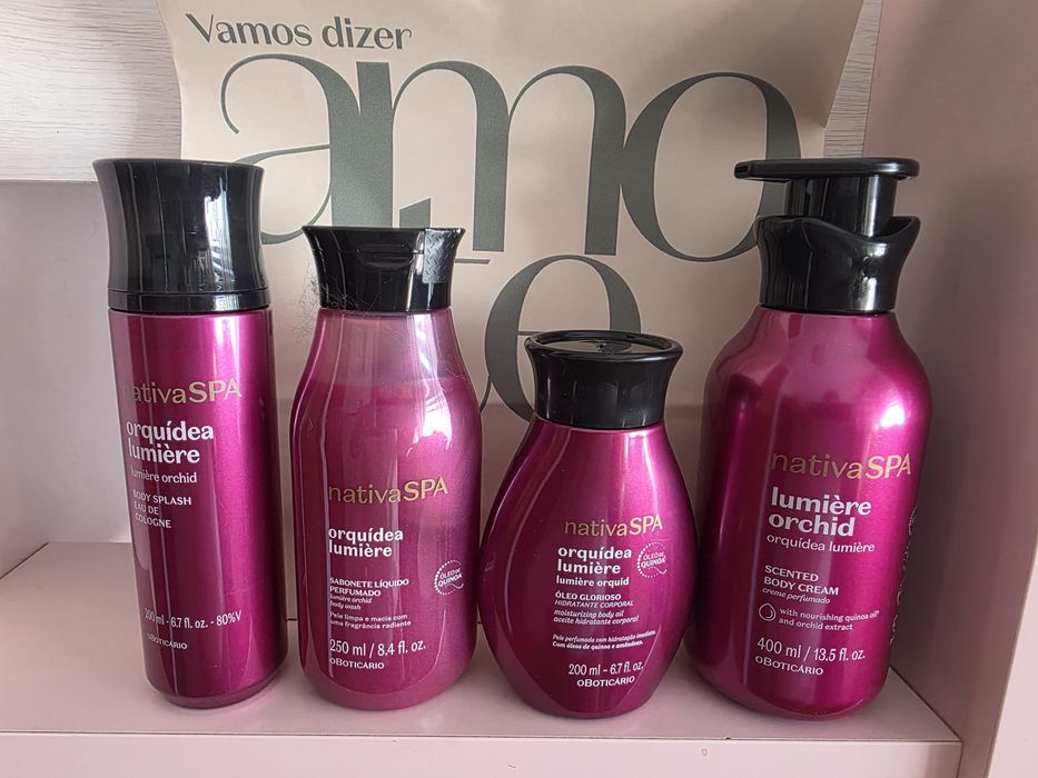 Conjunto 4 produtos orquídea lumier