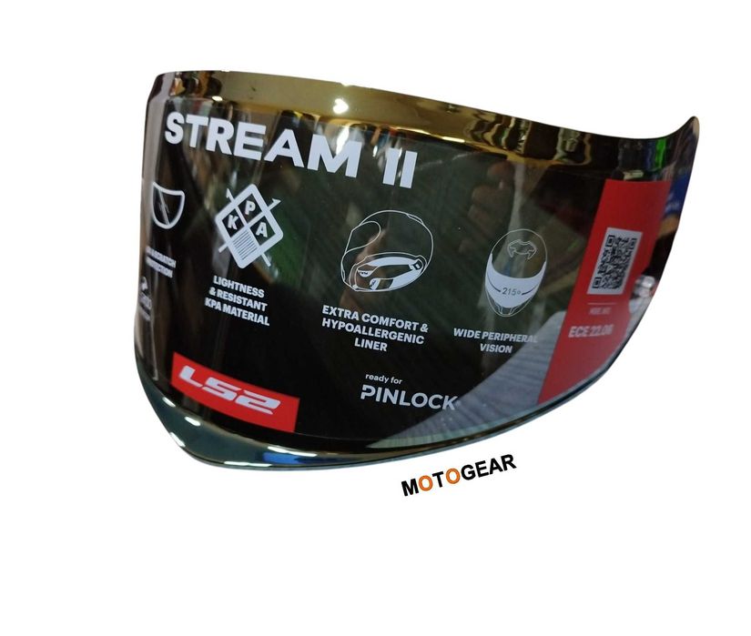 Szyba motocyklowa do kasku LS2 FF808 Stream II Iridium Gold Lustrzanka złota