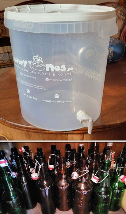 Okazja! Piwo domowe- fermentator 25l i 42 butelki