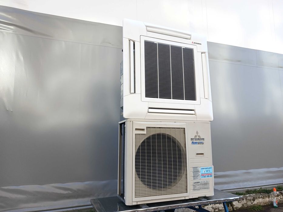 Инверторный кассетный кондиционер Mitsubishi 24 (80 м.кв)! Монтаж!