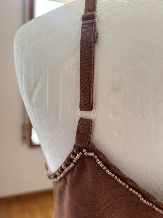 Vestido Castanho Derui (Estilo Slip Dress) – Tamanho M/L (Como Novo)