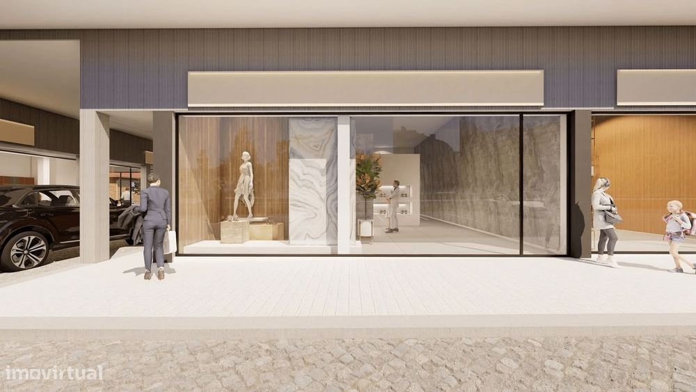 Loja espaçosa e nova com garagem em Espinho