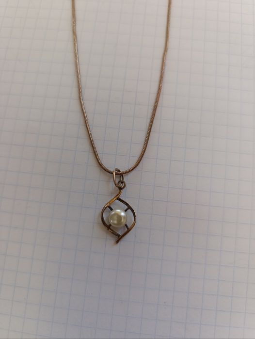 Кулон с цепочкой 925 проба в позолоте.