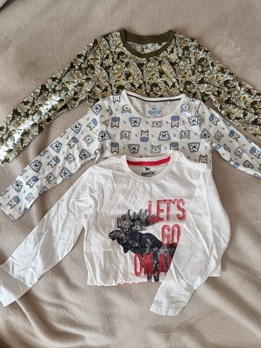 3 pak bluzek z długim rękawem