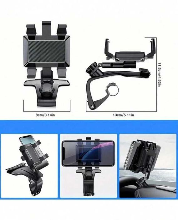 Suporte para Telemóvel veicular com rotação de 360°