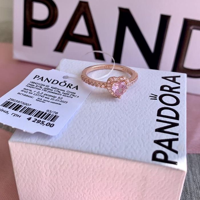 Каблучка Пандора оригінальне кольцо Pandora нова золото Пандора