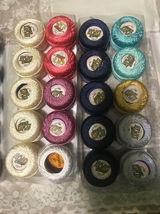 Продам літню пряжу та нитка різних кольорів та виробників