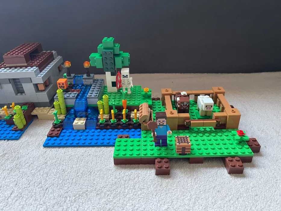 LEGO Minecraft 21121 Pustynne stanowisko i Minecraft 21114 Farma