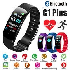 Smart Band C1 Plus pomiar ciśnienia puls sen kroki aplikacja