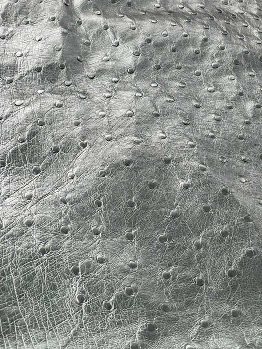 Pele de avestruz – Cor prata