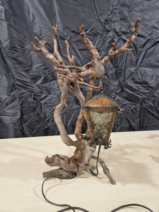 Lampa korzeń metal, kinkiet, lampka nocna, plafon