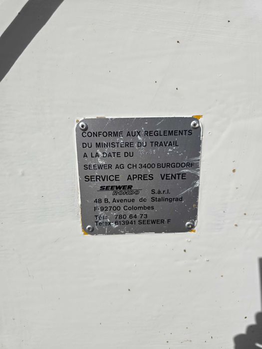 Laminadora de Massa Profissional SEewer Rondo SSO 64 C (Suíça)